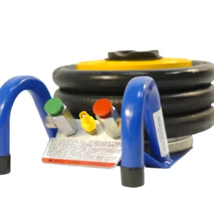 Selson HBNXLO 2.5 tonne hand-held air jack with telescopic stabilizing column for workshops